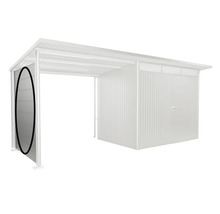 Image d'un abri de jardin avec porte coulissante latérale