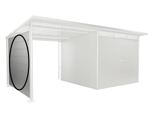 Abri de jardin métallique avec extension