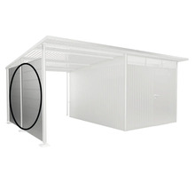 Abri à outils en métal avec paroi latérale