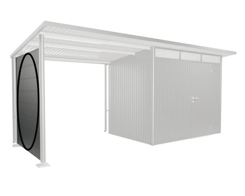 Paroi latérale pour abri de jardin avec cadre de porte