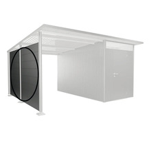 Carport métallique avec élément latéral