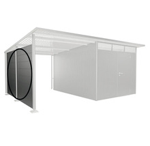 Carport avec paroi latérale pour protection contre les intempéries