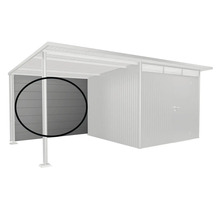 Paroi latérale pour abri de jardin, grise