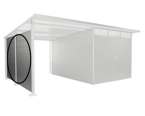 Espace de stockage avec paroi latérale métallique