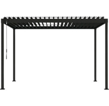 Pergola autoportante en métal avec toit à lamelles pour le jardin