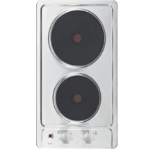 Plaque de cuisson avec deux zones de cuisson en métal