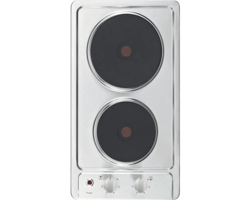 Plaque de cuisson avec deux zones de cuisson en métal