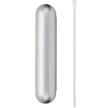 L'image montre un contact de porte et de fenêtre avec un serre-câble.