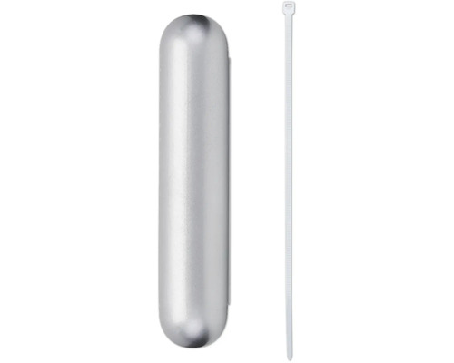 L'image montre un contact de porte et de fenêtre avec un serre-câble.