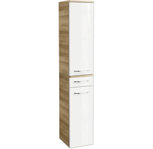 Hochschrank mit zwei Türen und zwei Schubladen für das Badezimmer