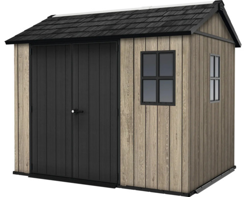 Gartenschuppen mit Doppeltür und Fenstern