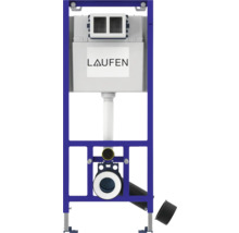 Réservoir de chasse d'eau Laufen avec cadre de montage bleu