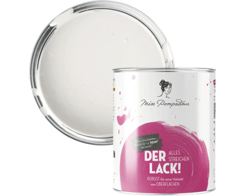 Dose mit Lack der Marke Miss Pompadour mit geöffnetem Deckel