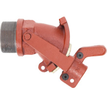 Raccord d'incendie rouge avec filetage