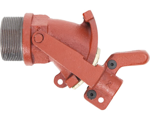 Raccord d'incendie rouge avec filetage