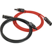 Câble solaire noir et rouge avec connecteurs
