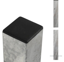 Poteau tubulaire carré avec couvercle