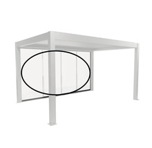 Pergola avec parois coulissantes en verre
