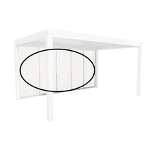 Pergola avec parois coulissantes en verre