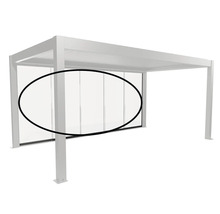 Pergola avec parois coulissantes en verre