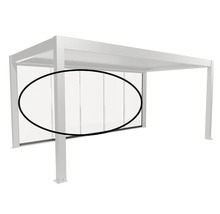 Pergola avec parois coulissantes en verre