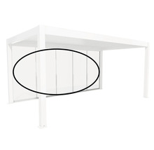 Pergola autoportante avec parois coulissantes en verre