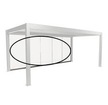 Pergola avec parois coulissantes en verre