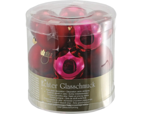 Verpackung mit Christbaumkugeln aus Glas