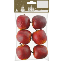 Pommes décoratives, lot de 6 pièces