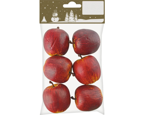Dekorationsäpfel, 6 Stück im Set