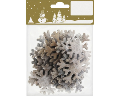 Verpackung mit Holzschneeflocken zur Dekoration