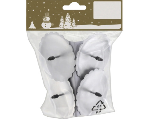 Metallkerzenhalter Kerzenteller silber 4 Stk. Kerzenhalter in Kunststoffverpackung