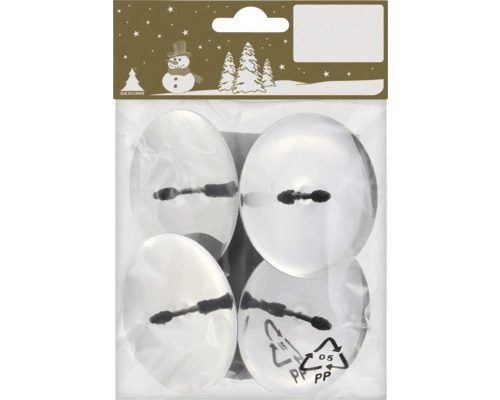 Metallkerzenhalter Kerzenteller Ø 6 cm silber 4 Stk. Packung Teelichter mit Symbol zur Wiederverwertung