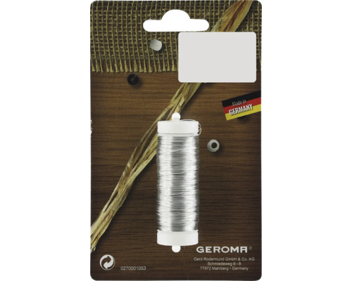 Silberdrahtspule auf Verpackung