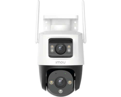 Caméra de surveillance avec deux objectifs et antennes