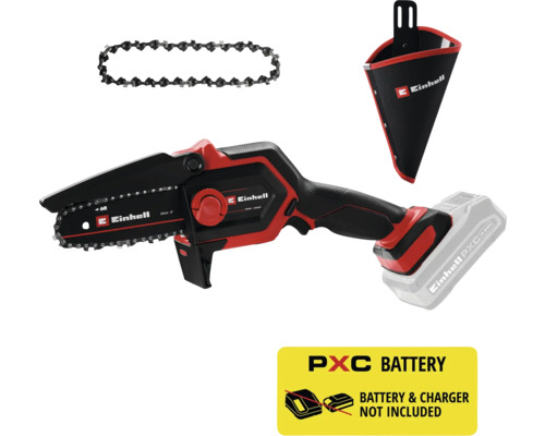 Tronçonneuse à batterie Einhell avec chaîne, batterie et étui de transport. Batterie et chargeur non inclus.