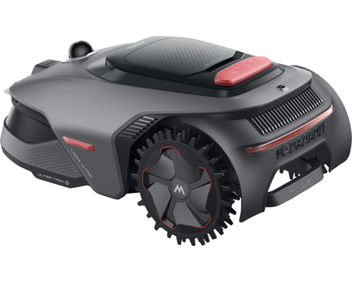 Mähroboter in Grau und Schwarz