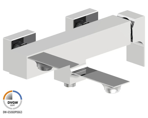Jungborn Badewannenarmatur ZETA DVGW geprüft chrom Wannenarmatur zur Wandmontage mit DVGW Zertifizierung