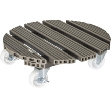 Rolluntersetzer für Pflanzkübel aus Kunststoff mit vier Rollen