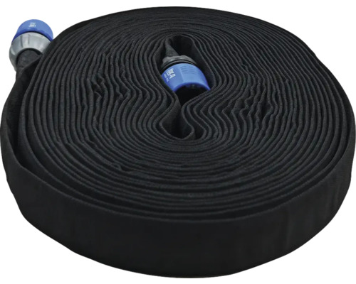 Tuyau d'arrosage plat enroulé avec raccords