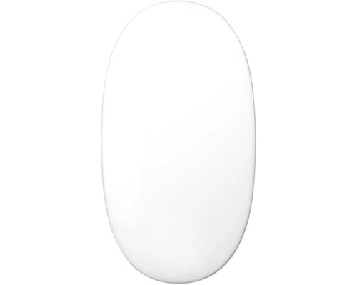 Weißer WC-Sitz in ovaler Form