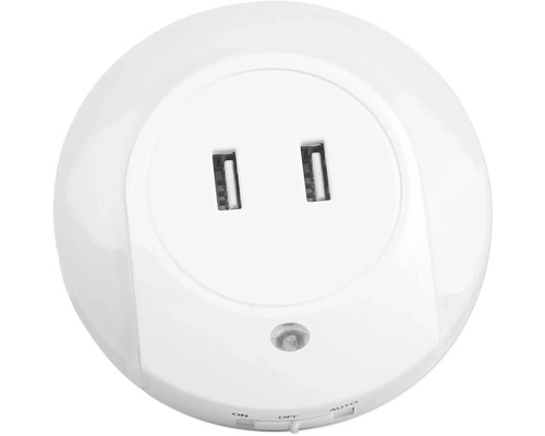 LED Sensor Nachtlicht Amber mit USB weiß Ø 86 mm Nachtlicht mit USB-Anschluss