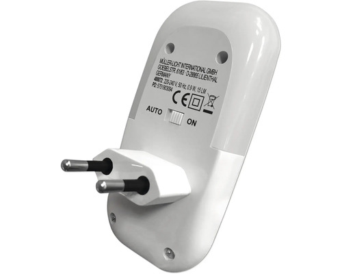 Veilleuse blanche avec fiche pour la prise de courant