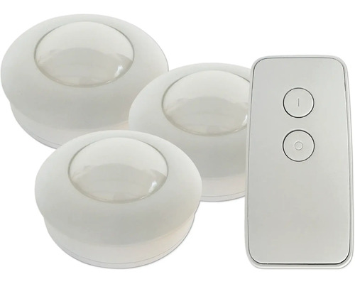 Trois détecteurs de mouvement et une télécommande