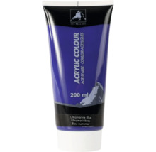 Peinture acrylique bleu outremer en tube de 200 ml