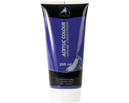 Peinture acrylique bleu outremer en tube de 200 ml