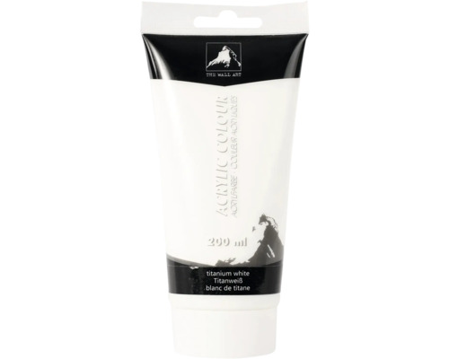 Tube mit weißer Acrylfarbe, 200 ml