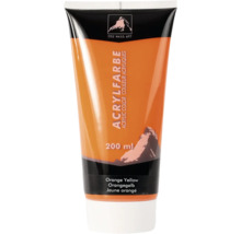 Tube de peinture acrylique jaune orangé, 200 ml