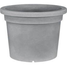 Grauer Pflanztopf aus Kunststoff