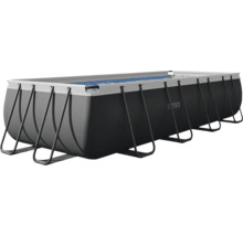 Rechteckiger Frame Pool mit Stahlrahmen und Wasserfüllung